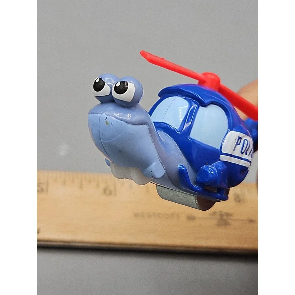 Dreamworks Turbo Snail Police Helicopter Roller Racer Car Toy Racing Team MATTEL